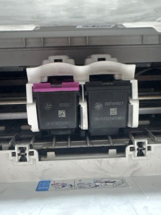 Impresora HP Azul y Blanca