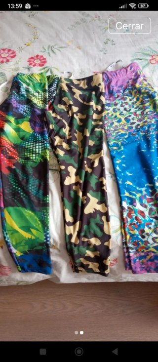 3 mallas fitness estampado vibrante