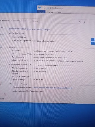 Ordenador de sobremesa a estrenar