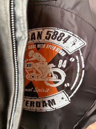 Chaqueta de cuero para moto hombre