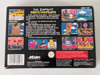 The Simpsons Bart's Nightmare Super Nintendo