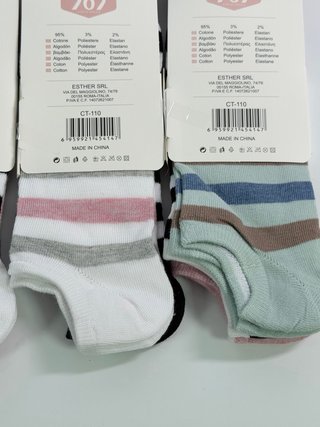 24 Pares Calcetines Mujer Algodón Tobilleros