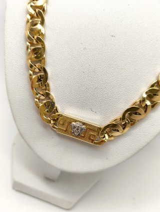 ORO NUEVO 18KT Cadena Italiana Versace 70cm largo