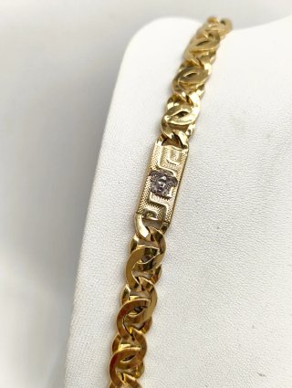 ORO NUEVO 18KT Cadena Italiana Versace 70cm largo