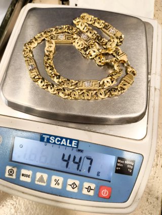 ORO NUEVO 18KT Cadena Italiana Versace 70cm largo