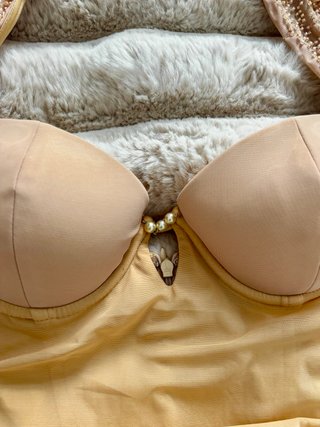 Vestido Oh Polly Beige/Amarillo Perlas