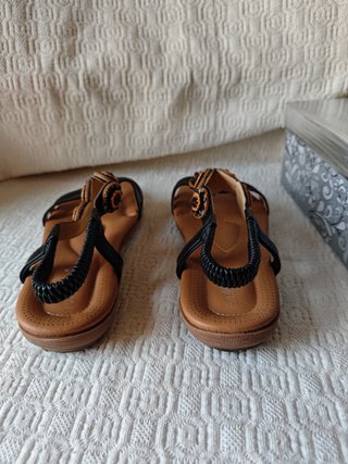 Sandalias marrones negras mujer talla 38 bohemia