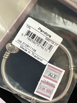 Pulsera Pandora Corazón Plata Talla 17