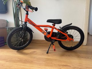 Bicicleta infantil Decathlon 16 naranja