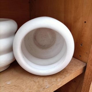 Set 3 Vasi Ceramica Bianca Diametro 12cm