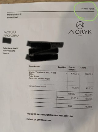 Mobile TV da 2 metri (color rovere naturale)