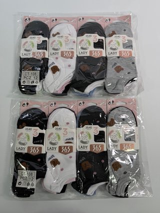 24 Pares Calcetines Algodón Mujer Tobilleros