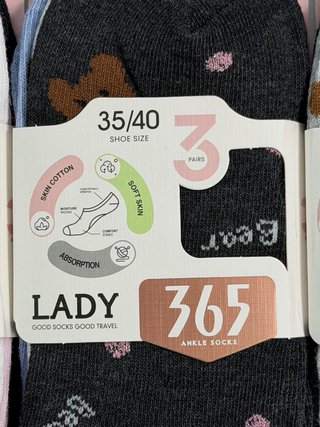 24 Pares Calcetines Algodón Mujer Tobilleros