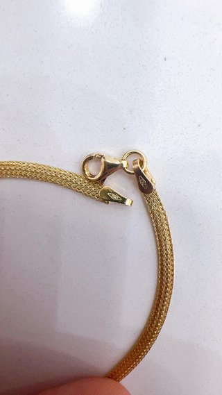 Bracciale maglia milanese in oro giallo 18kt 750