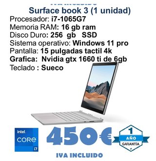 Microsoft Surface Book 3 (16GB RAM, 256GB SSD)