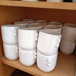 Set 3 Vasi Ceramica Bianca Orchidea