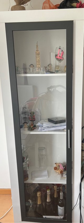 Vitrina cristal y madera