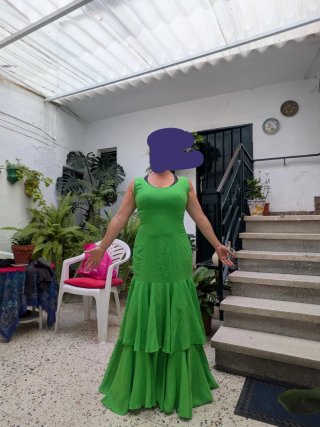Traje Flamenca/Bata Rociera Verde