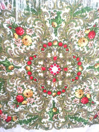 Mantón Baturra 90x90 Flores