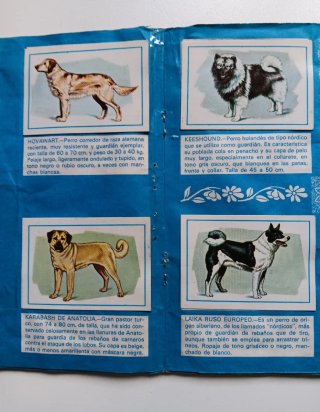 Álbum de cromos de perros