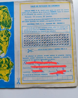 Álbum de cromos de perros