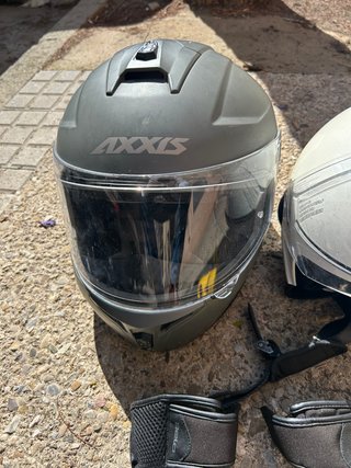 Casco Moto Cerrado y Abierto + Guantes