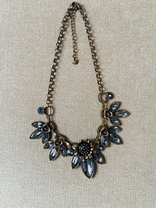 CHOKER COLLAR COBRE CON PIEDRRAS GRISES