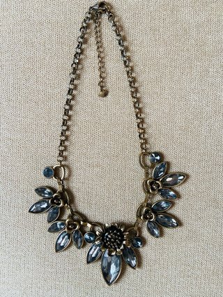 CHOKER COLLAR COBRE CON PIEDRRAS GRISES