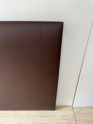 OUTLET - Cabecero polipiel chocolate 140cm