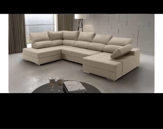 Sofá modular beige tela