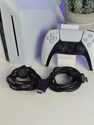 PlayStation 5 Slim Disco Blanca completa