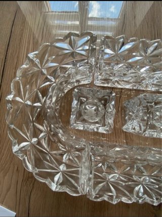 Centro de Mesa Modular Cristal Tallado Vintage