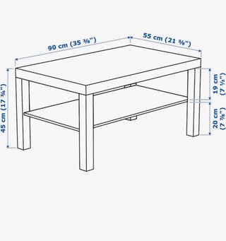 Mesa de centro de madera blanca Ikea
