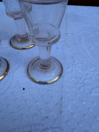 4 Bicchieri da Liquore Vintage Oro