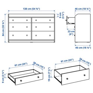 Mueble Cajonera HAUGA Blanco