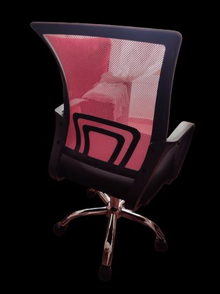 Silla de oficina ergonómica rosa y negra