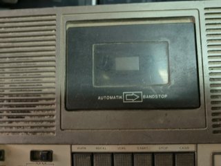 registratore cassette radio orologio vintage SRC-6