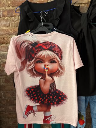 Camiseta divertida niña piruleta talla L