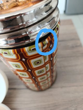 Thermos anni 70 fantasia geometrica