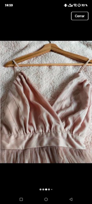 Vestido rosa largo