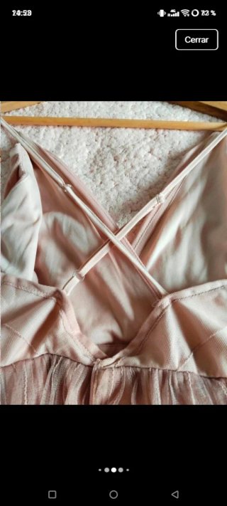 Vestido rosa largo