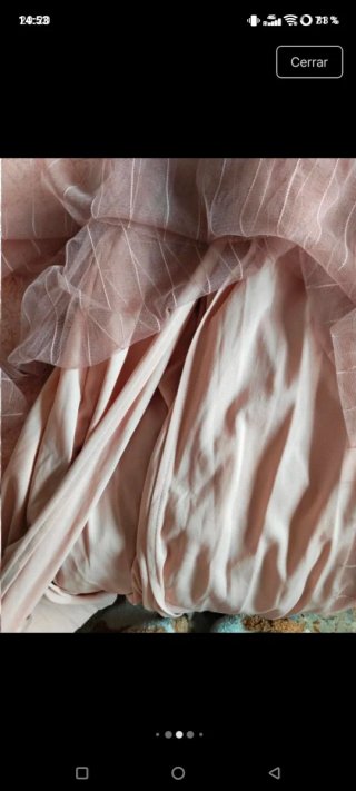 Vestido rosa largo