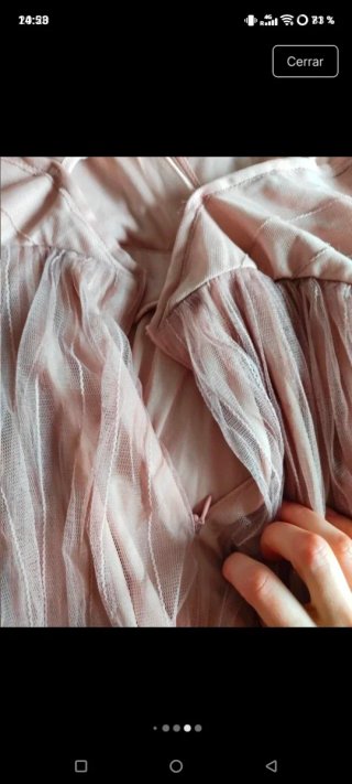 Vestido rosa largo
