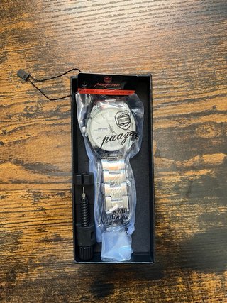 PAAZOMU Orologio Uomo Argento, Quadrante Bianco