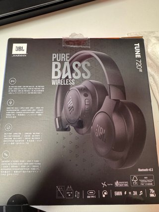JBL Tune 720 BT Auriculares Inalámbricos Negros