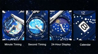 Reloj Poedagar Hombre Esfera Azul y Plata
