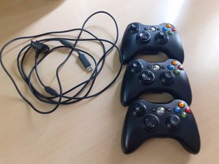 Pack 3 Mandos Xbox360 Originales+Kit Carga 1800mAh