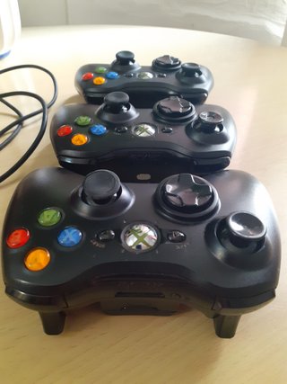 Pack 3 Mandos Xbox360 Originales+Kit Carga 1800mAh