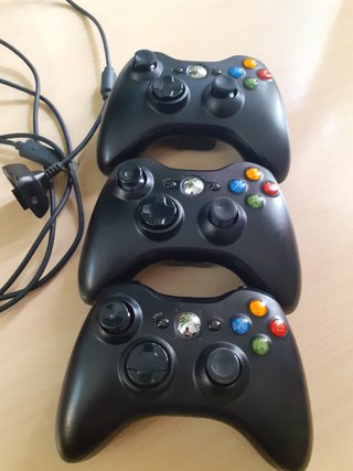 Pack 3 Mandos Xbox360 Originales+Kit Carga 1800mAh