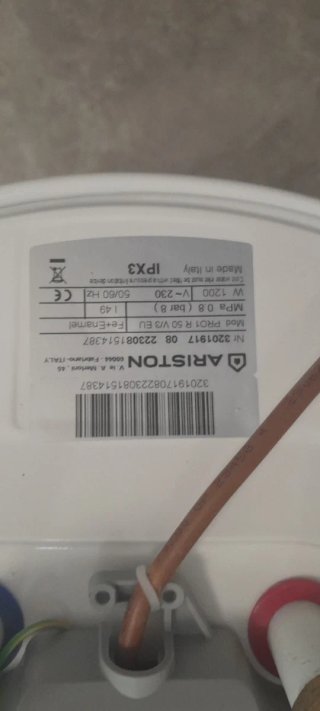 Scaldabagno Ariston 50L Bianco